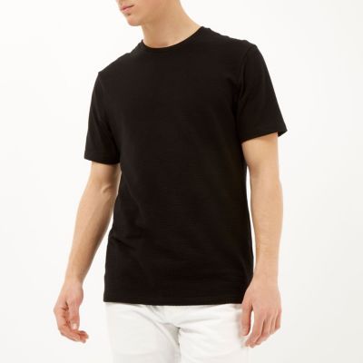 Black dotty textured t-shirt
